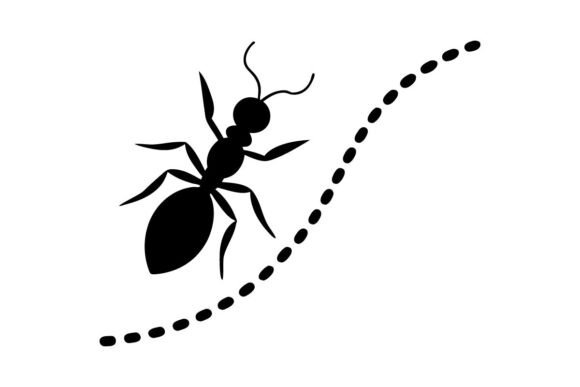 Ant Trail Vector Icon: A Clean and Versatile Design Element