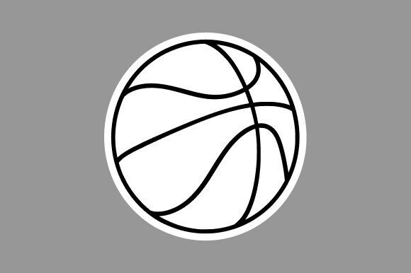 Basketball Clipart Line Art