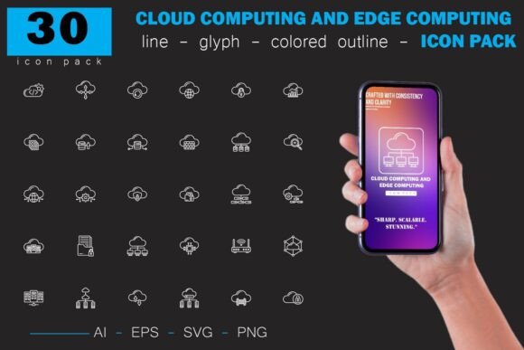 Cloud Computing and Edge Computing Icon: A Visual Toolkit for Modern Tech