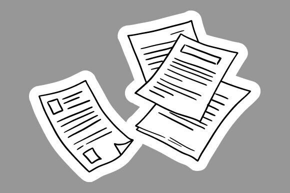 Documents Clipart Line Art for Creative Projects