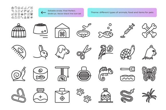 Pet s Theme, Icon Set