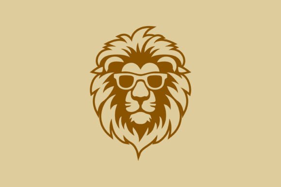 Revitalize Your Corporate Image with a Stylish Hipster Lion Logo with Glasses