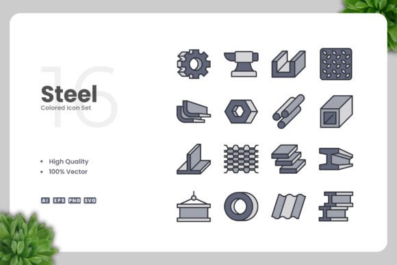 Steel Colored Icons: A Versatile Design Solution for Modern Projects