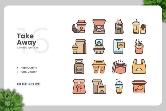 Take Away Colored Icons: A Versatile Design Solution for Modern Creativity