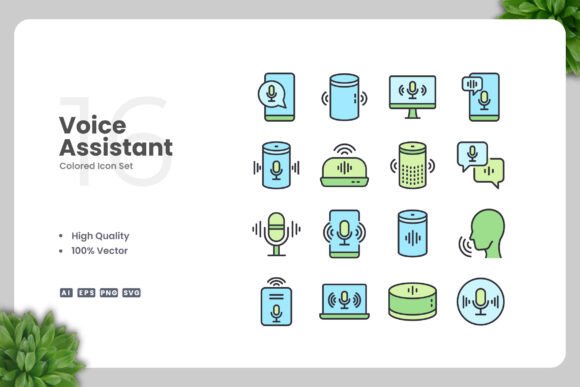 Voice Assistant Colored Icons