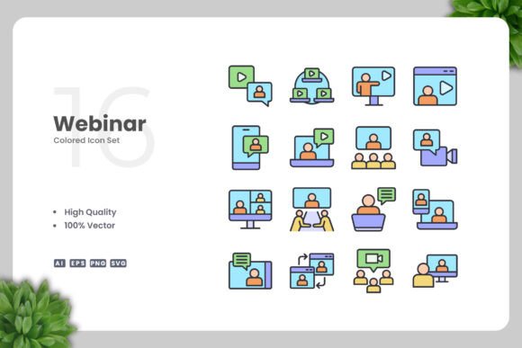 Webinar Colored Icons: A Modern Design Solution for Every Project